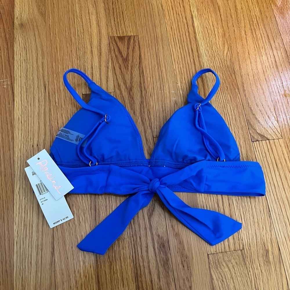 NWT RAISINS Cali Solids Anya Bikini Top - Picture 5 of 5